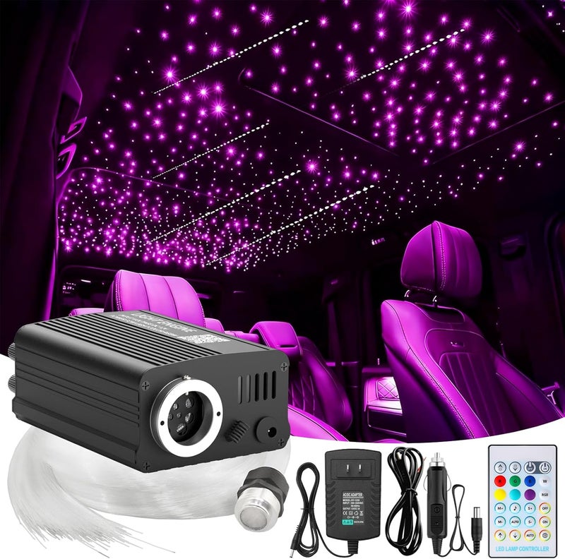 XAEIOW Meteor Twinkle 750 pcs 6.5ft Starlight Headliner Light,16W LED Star Ceiling Fiber Optic Light Kit APP/Remote Control for Car/Home/Party - Image 2